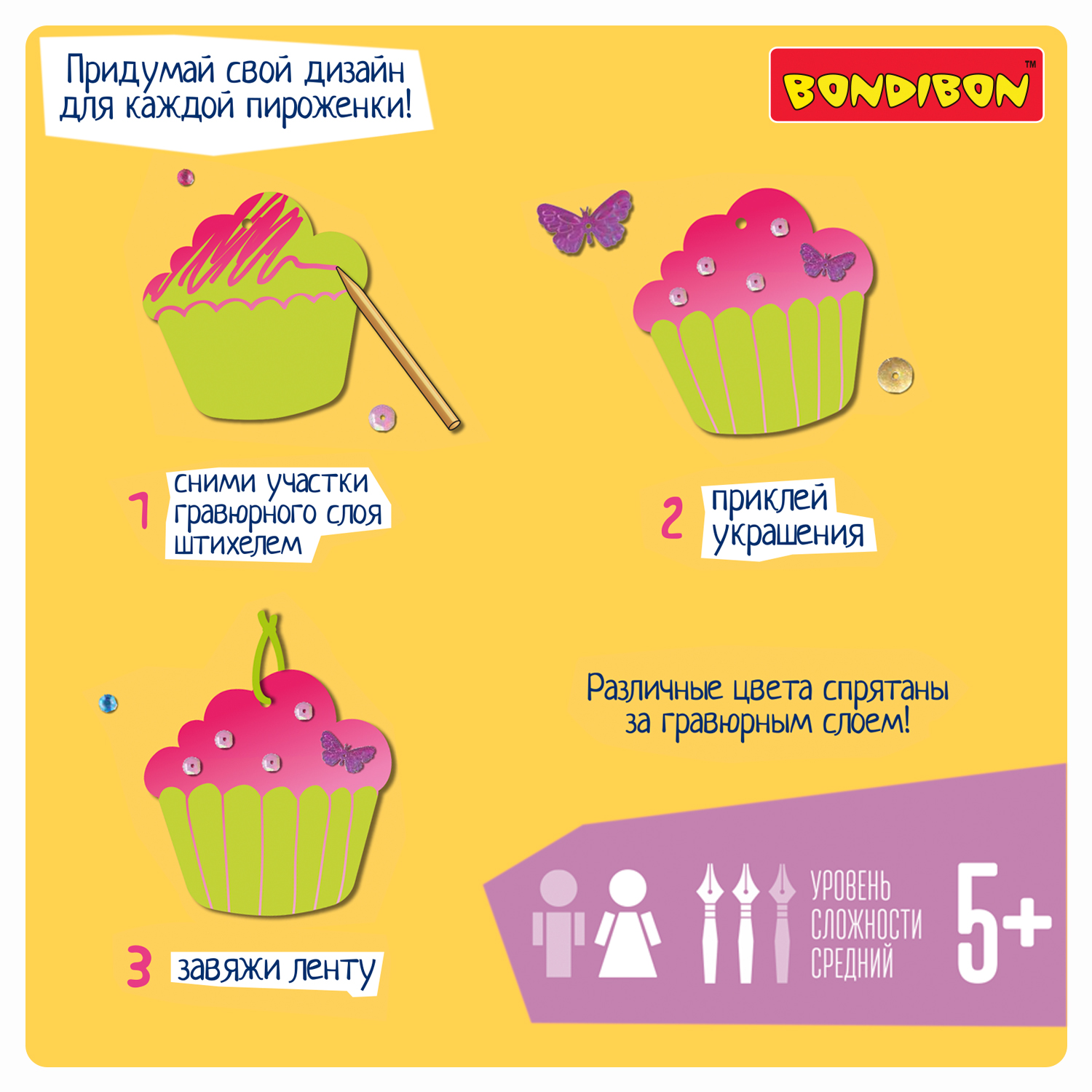 Гравюры BONDIBON Пирожные - фото 4