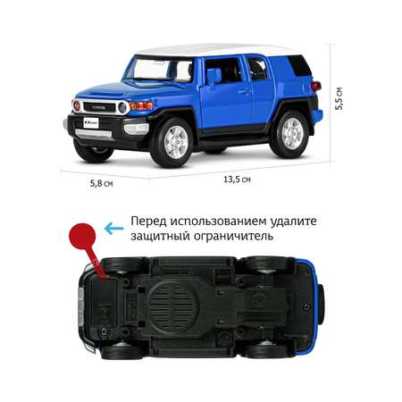 Машинка металлическая АВТОпанорама 1:32 Toyota FJ Cruiser синий инерционная