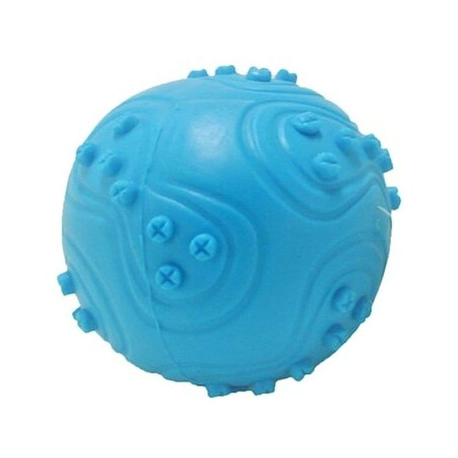 Игрушка для собак Uniglodis Мяч с пищалкой голубой - фото 1