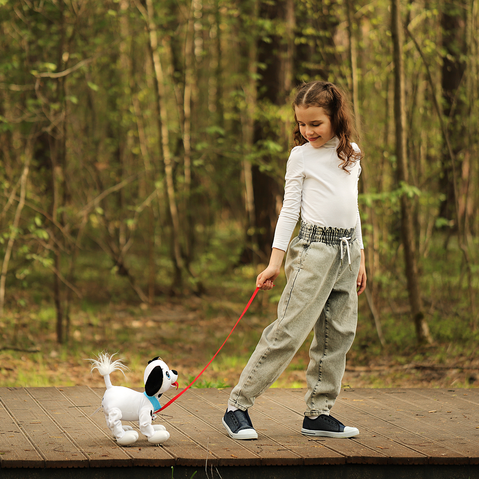 Интерактивная игрушка Собачка-Шагачка Далматин на поводке - фото 16