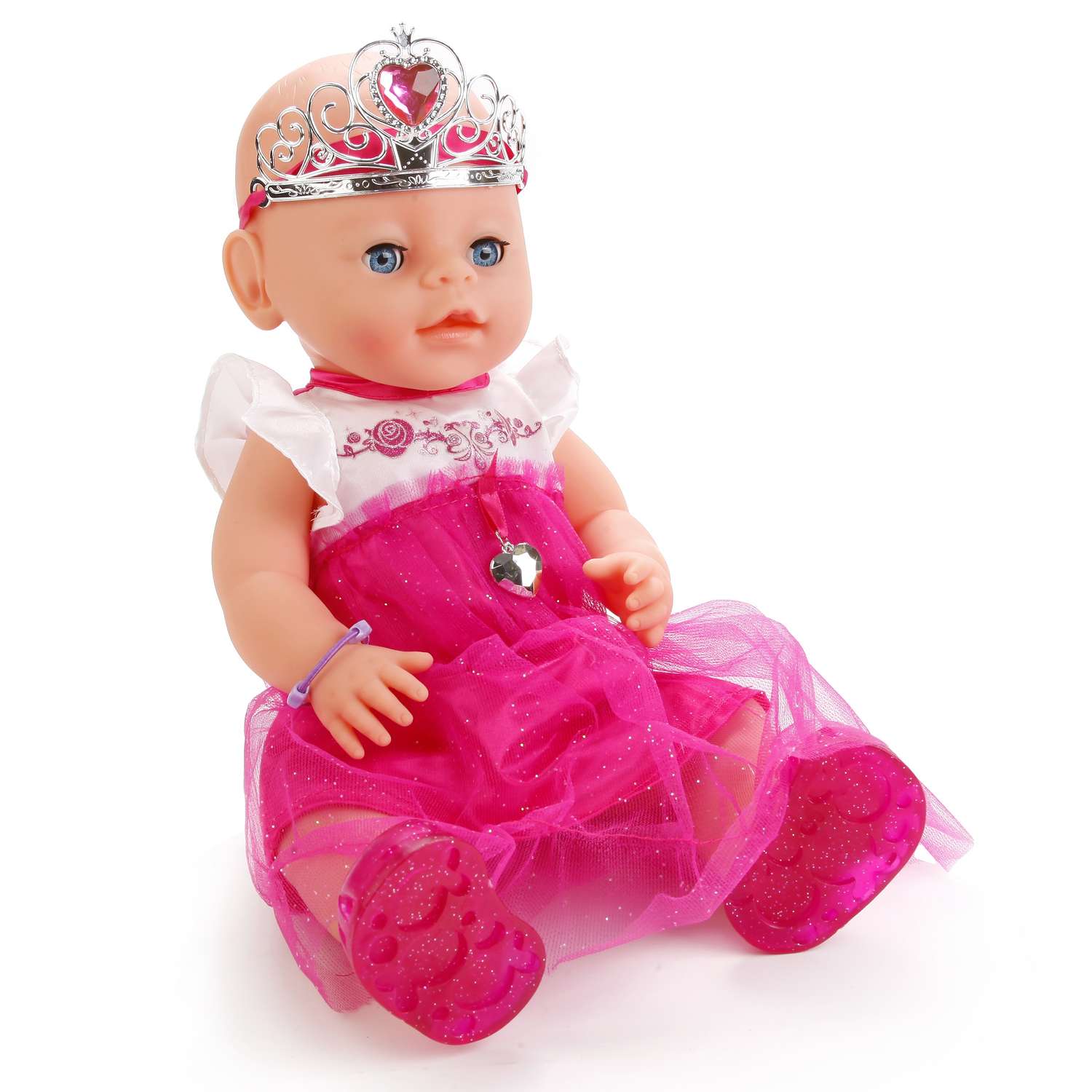 Кукла Карапуз интерактивная в ярко-розовом платье Y40BB-DP-PRS-RU 215457 - фото 2