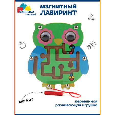 Деревянная игрушка Фабрика Фантазий Рамка-лабиринт Сова.