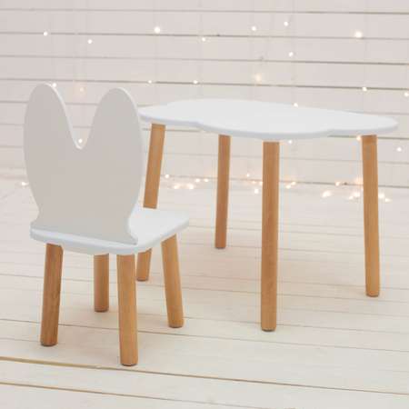 Набор стол и стул Азбука Кроваток деревяный для детей Kiddest Premium