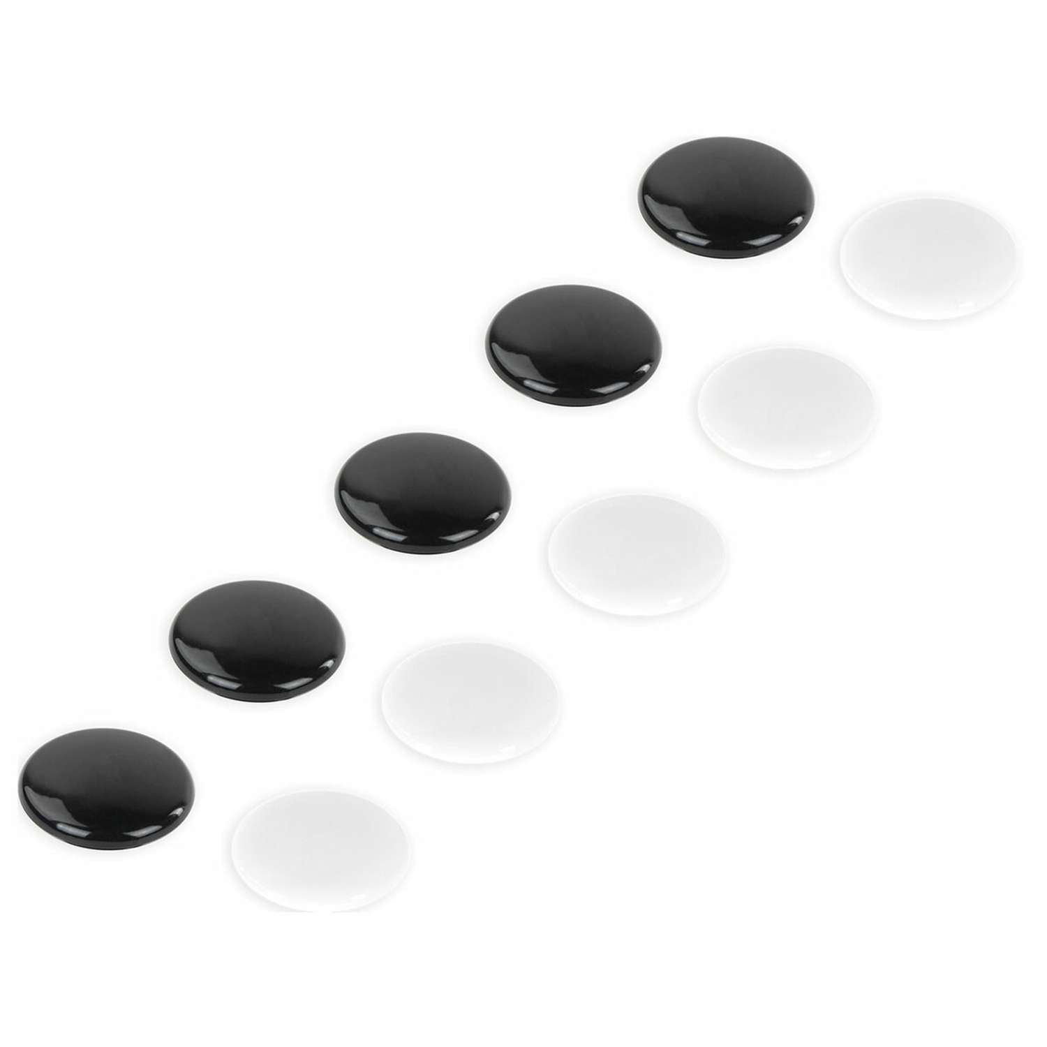 Магниты канцелярские Brauberg для магнитной доски набор 10 штук черные/белые - фото 2