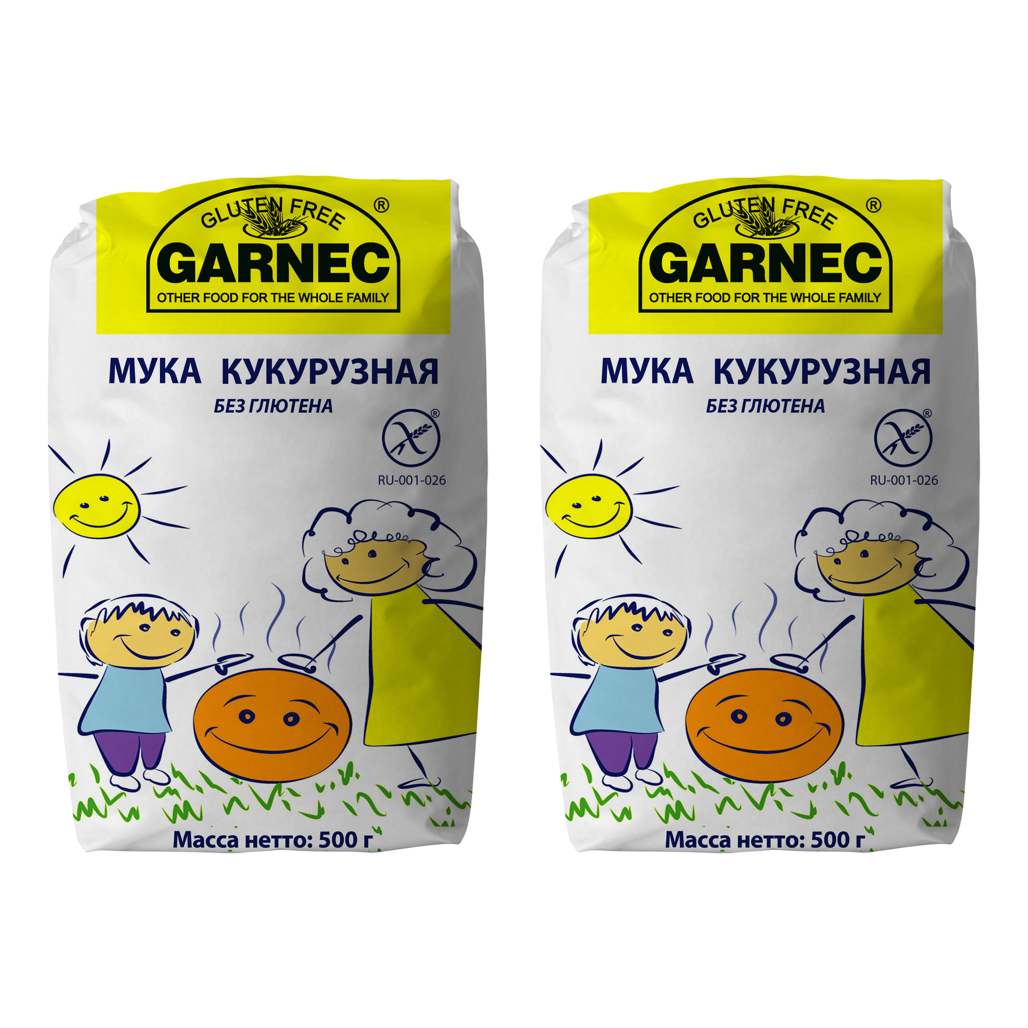 Мука Garnec без глютена кукурузная 500г*2 - фото 1