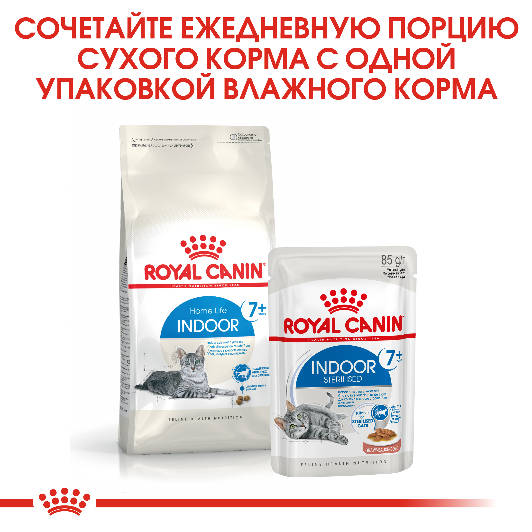 Корм для пожилых кошек ROYAL CANIN Indoor Sterilised 85г - фото 8