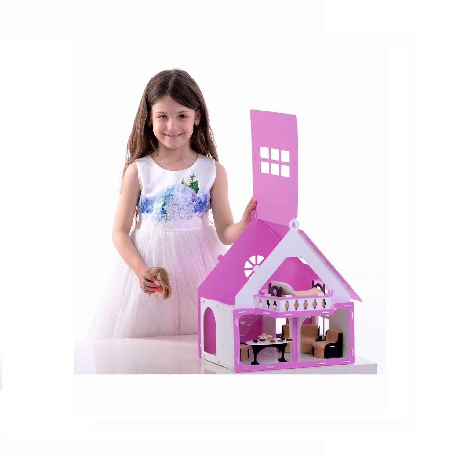Домик для кукол Krasatoys Дачный Варенька с мебелью 5 предметов 000256 000256 - фото 2