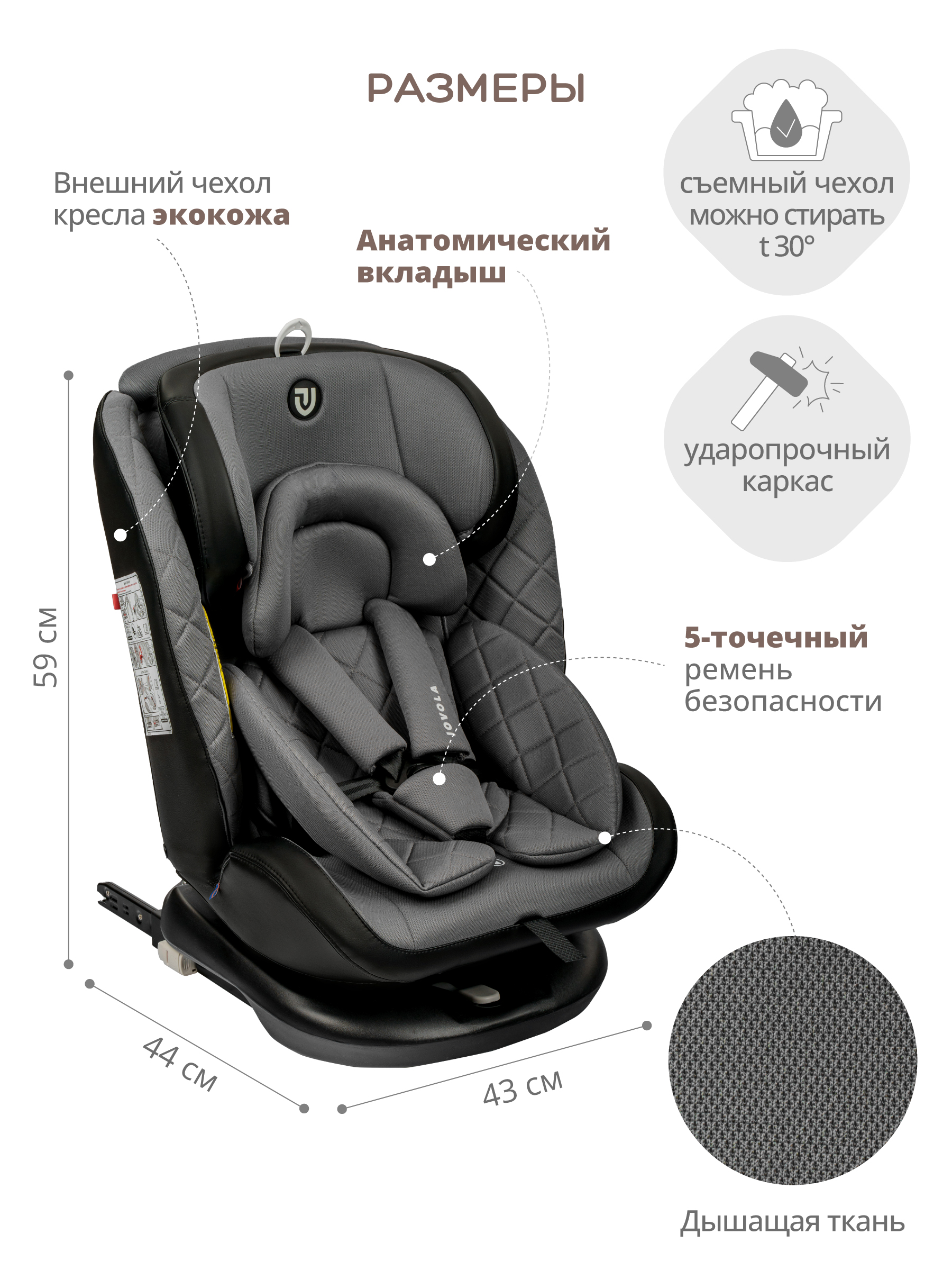 Автокресло Indigo Fuller Isofix 0+/1/2/3 (0-36 кг) - фото 12