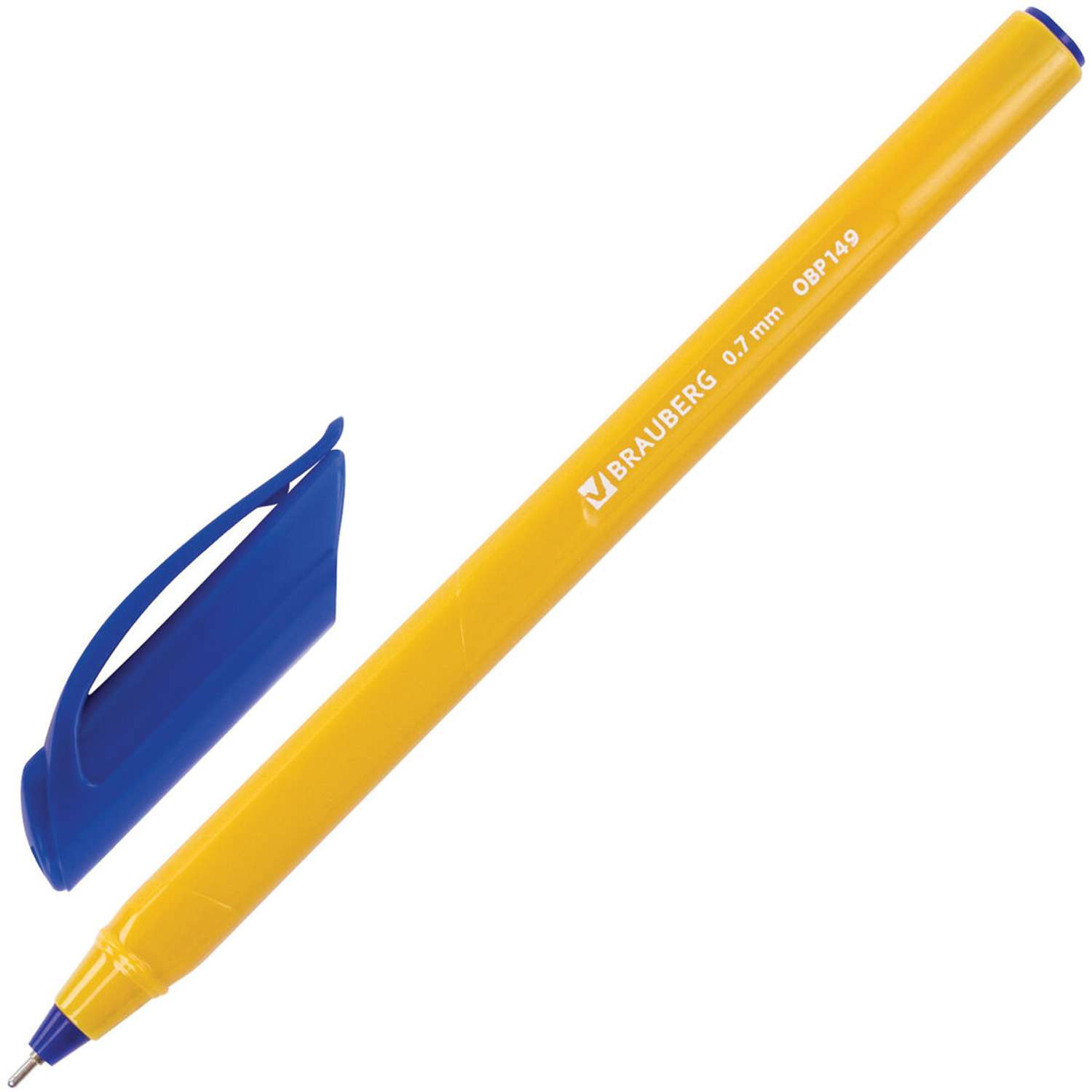 Ручки шариковые Brauberg Extra Glide Orange синие набор 12 штук - фото 4