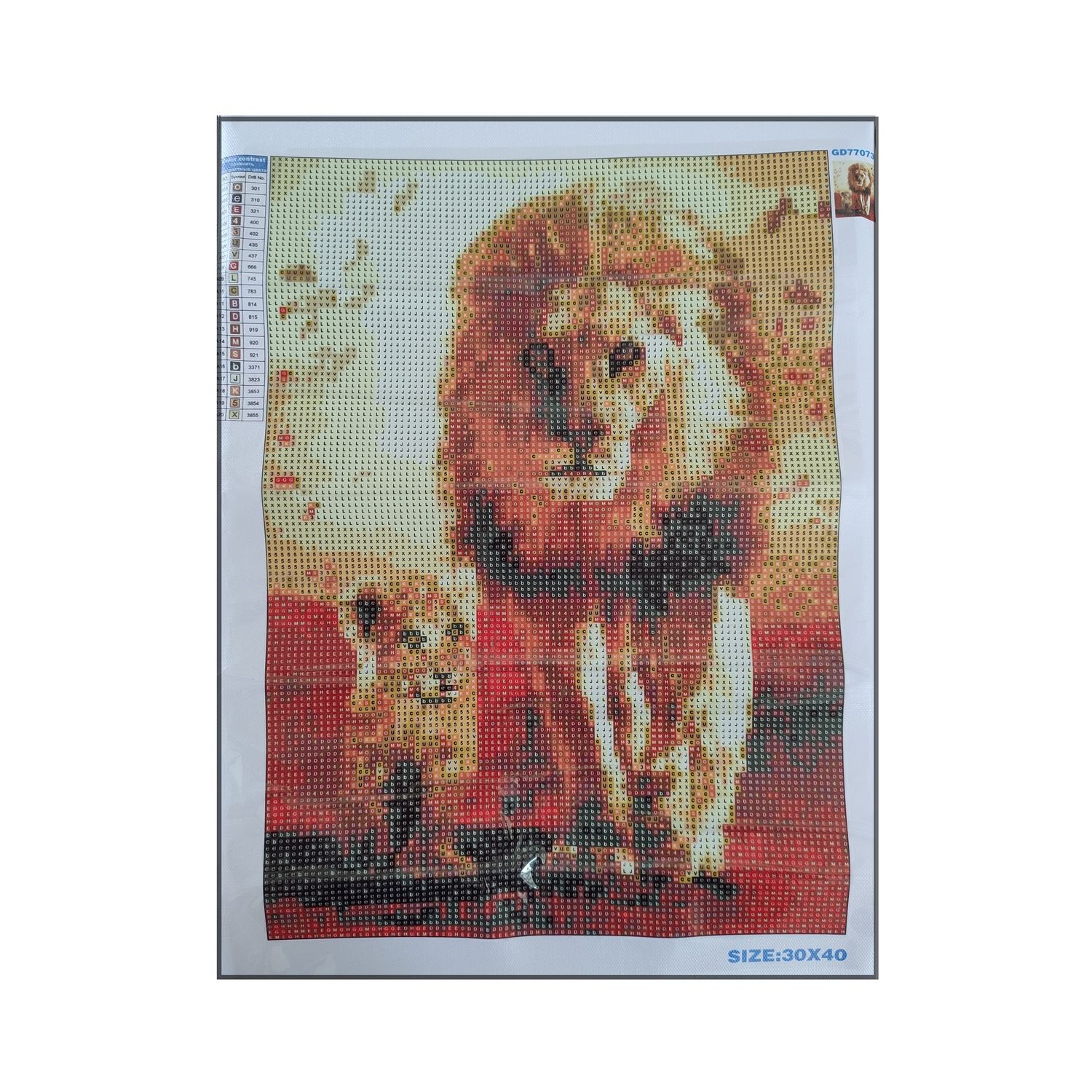 Алмазная мозаика Seichi Лев и львёнок 30х40 см - фото 3