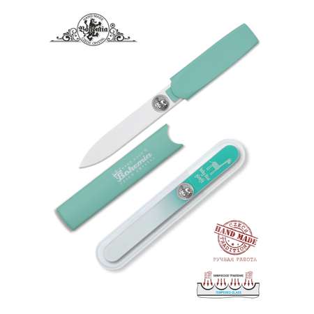 Пилки для ногтей BOHEMIA Czech Glass Nail Files набор пилок 128мм и 90мм ментол