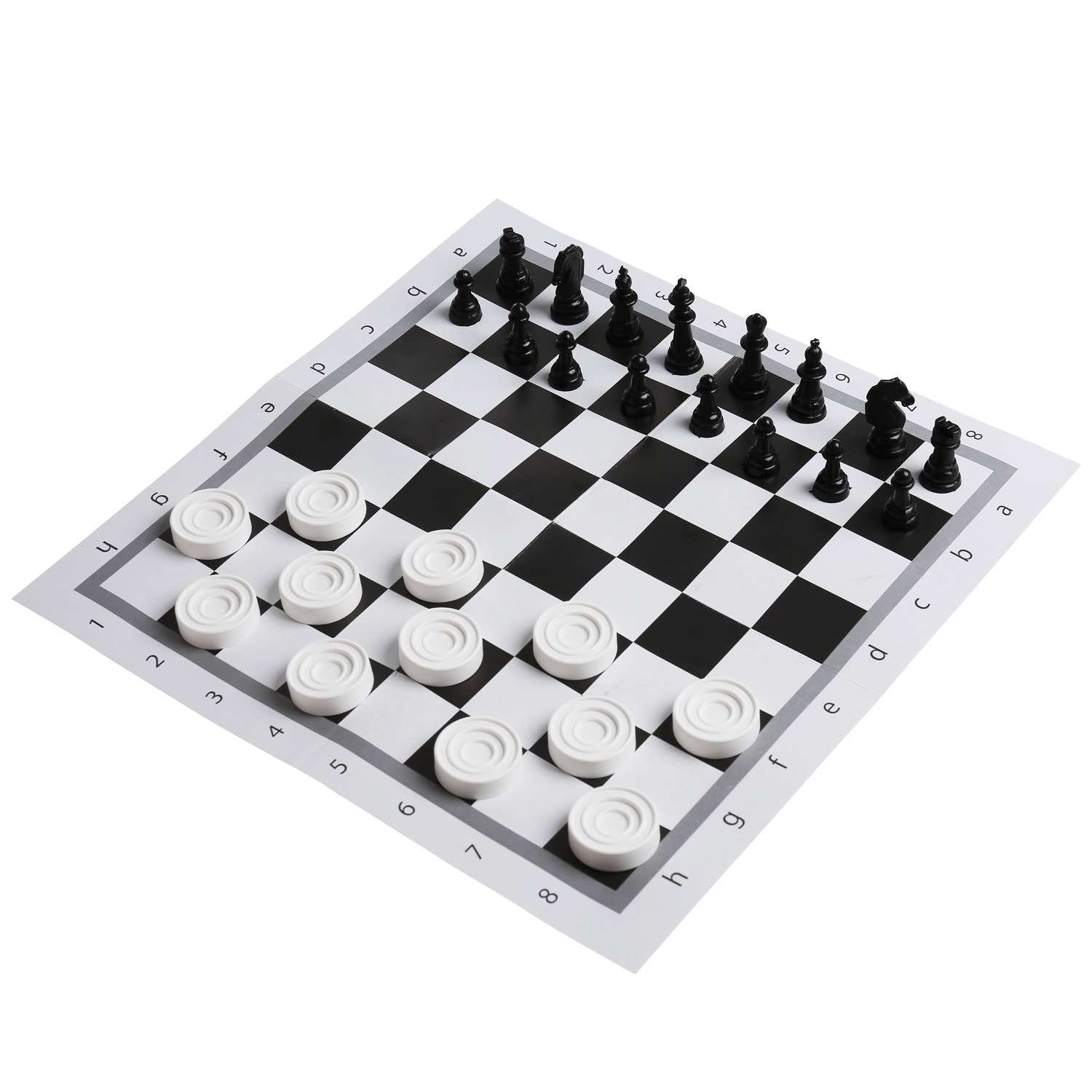 Настольная игра Умные Игры Шахматы и шашки 2в1 в пакете с хэдером малого формата 303605 - фото 1