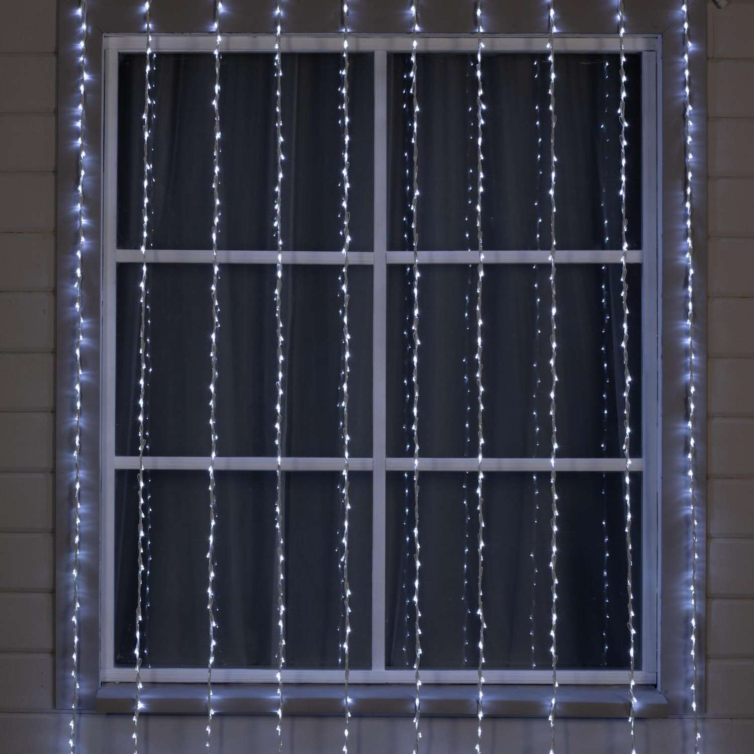 Гирлянда Luazon «Водопад» IP44 УМС белая нить 800 LED свечение белое 8 режимов 220 В - фото 1
