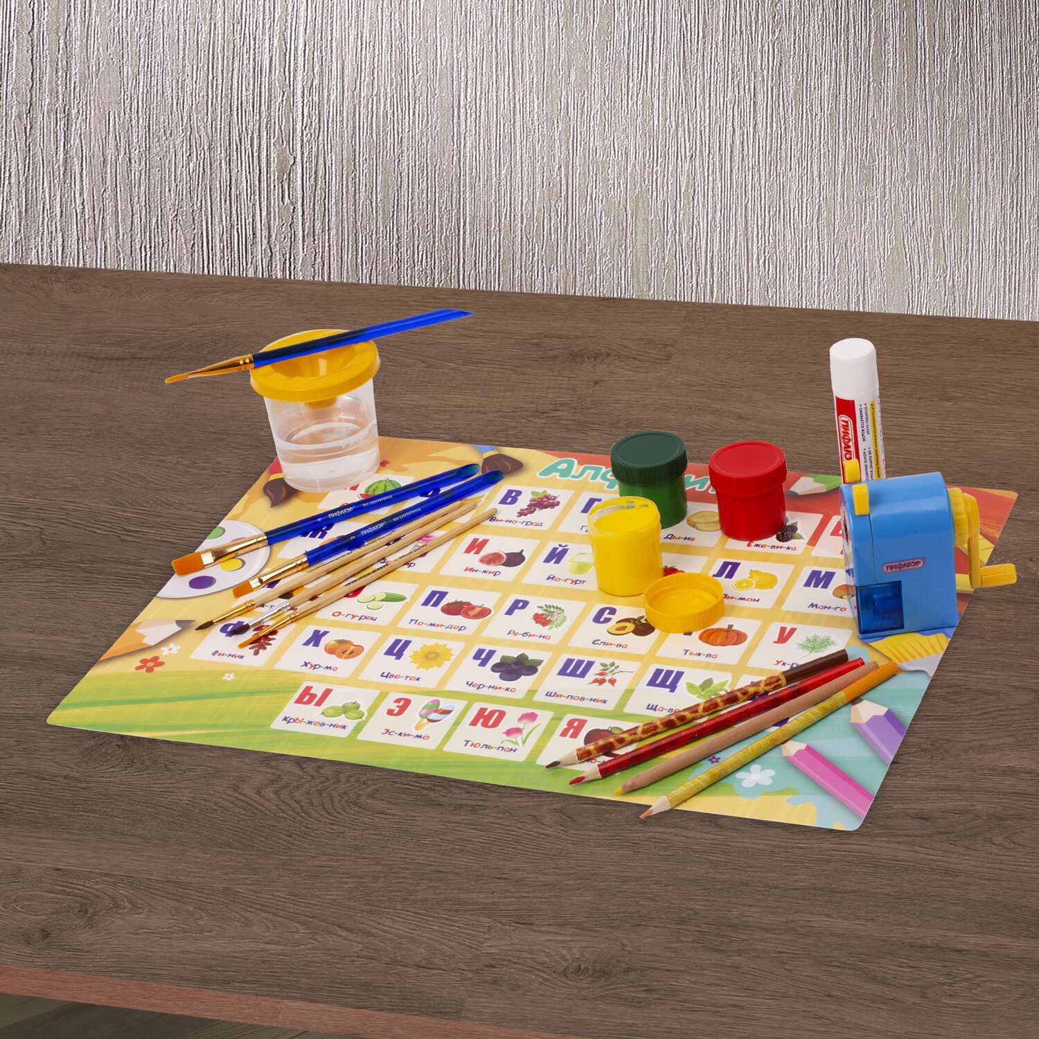 Клеенка настольная Brauberg подложка на стол детская для труда и рисования А3+ 46x33 см - фото 9