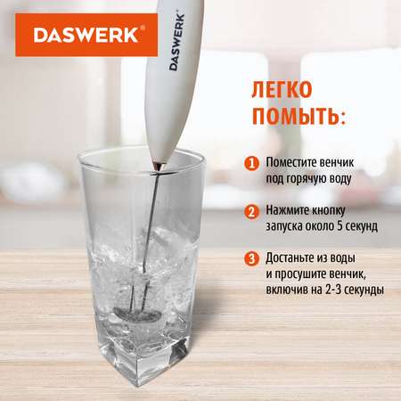 Капучинатор электрический DASWERK вспениватель молока для дома и кухни на подставке
