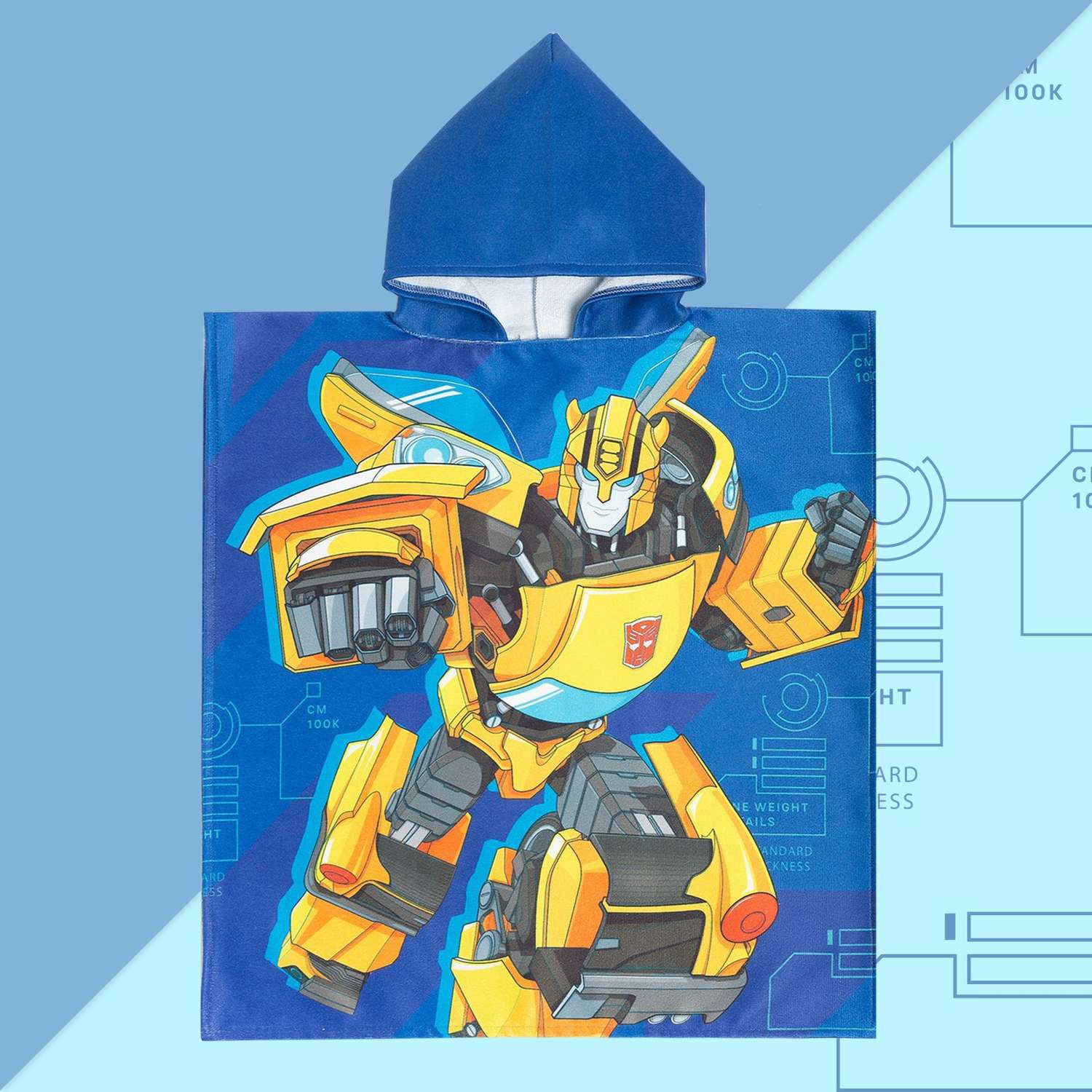 Полотенце-пончо Hasbro Bumblebee Transformers 60х120 см - фото 2