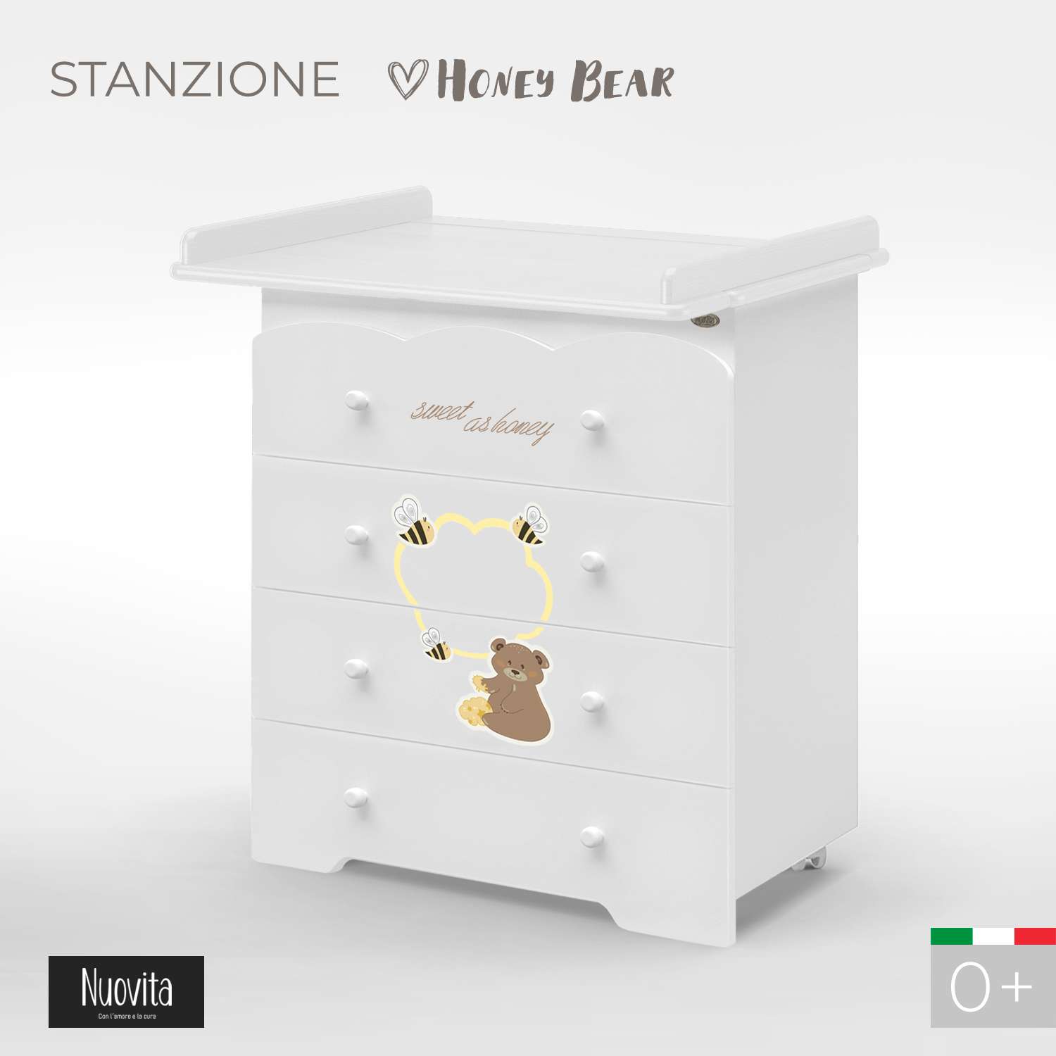 Комод Nuovita Stanzione Honey Bear Белый - фото 2