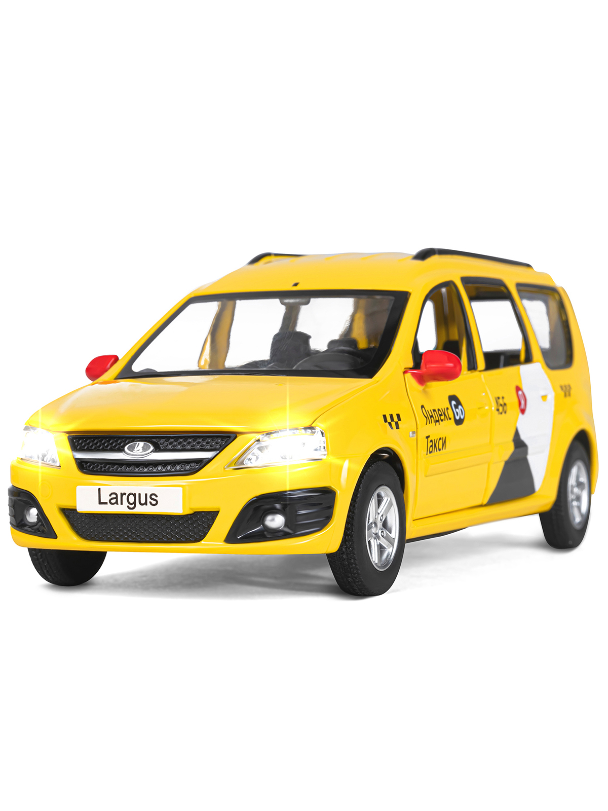 Машинка металлическая Яндекс GO LADA LARGUS 1:24 желтый Озвучено Алисой JB1251481 - фото 9