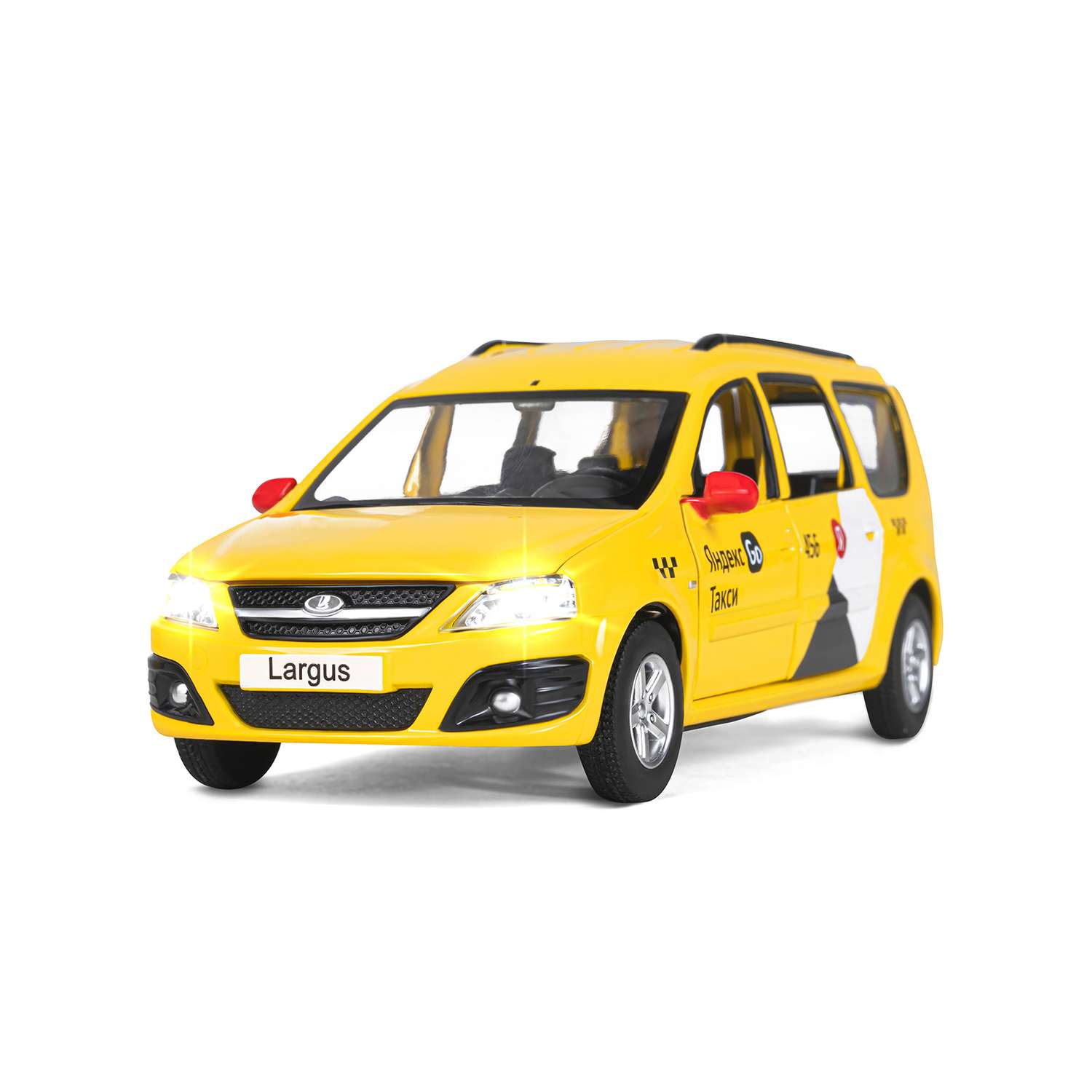 Машинка металлическая Яндекс GO игрушка детская LADA LARGUS 1:24 желтый Озвучено Алисой JB1251481 - фото 9