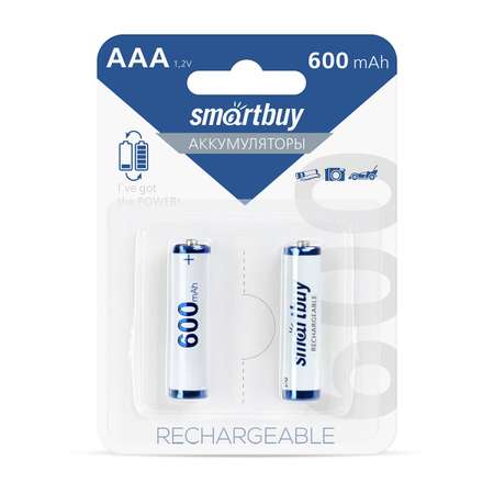 Аккумулятор Smartbuy NiMh 600 mAh R03 - 2 шт. в упаковке