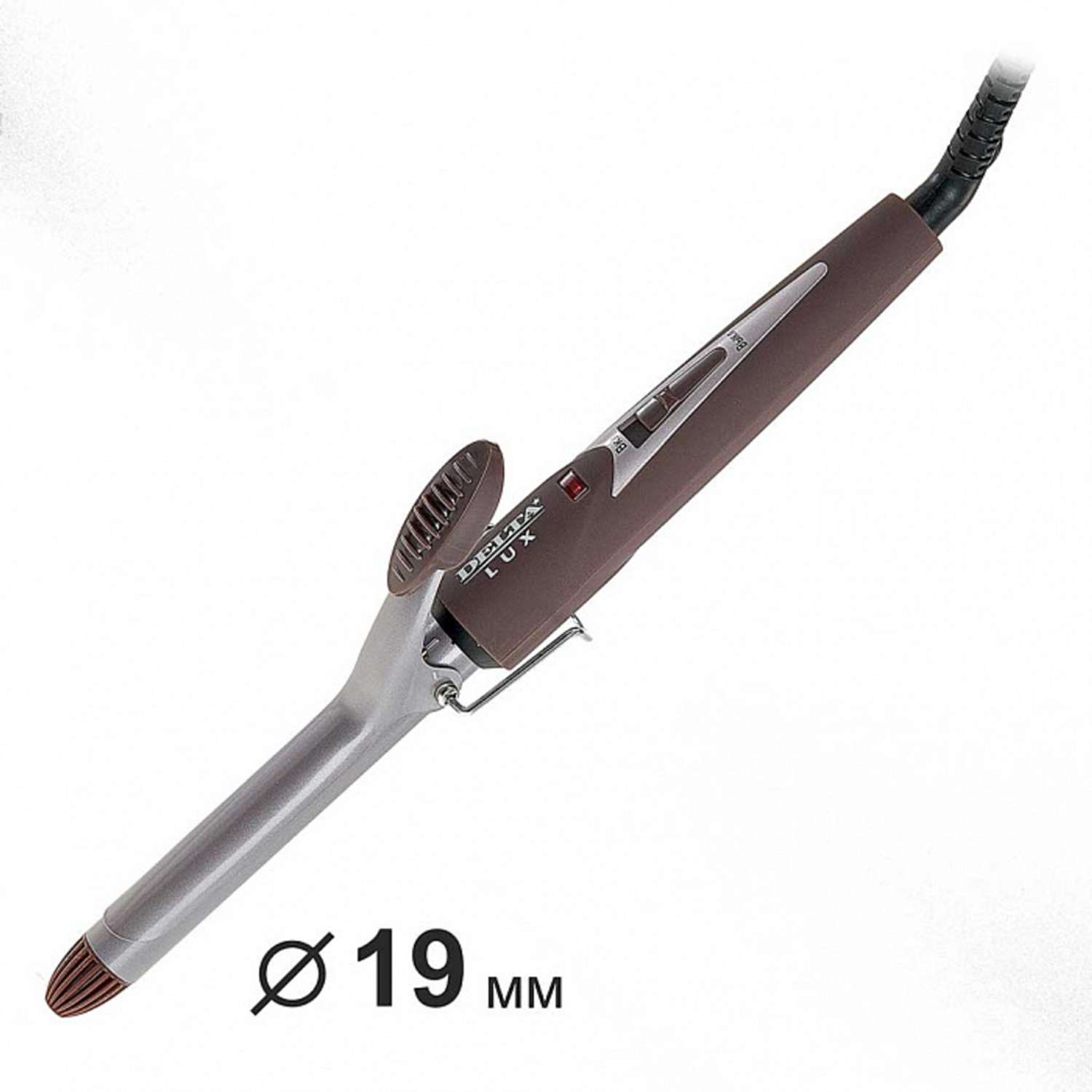 Стайлер для завивки волос Delta Lux DL-0630 коричневый керамическое покрытие d 19 мм 25 Вт - фото 2
