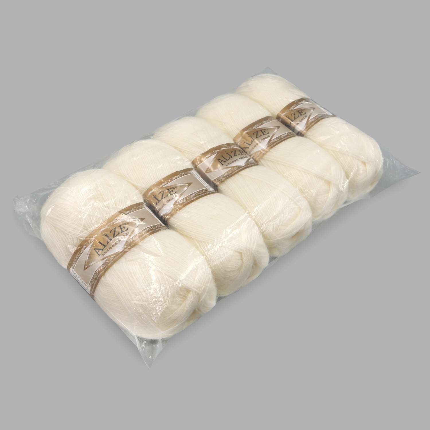 Пряжа Alize мягкая теплая для шарфов кардиганов Angora Gold 100 гр 550 м 5 мотков 450 жемчужный - фото 8