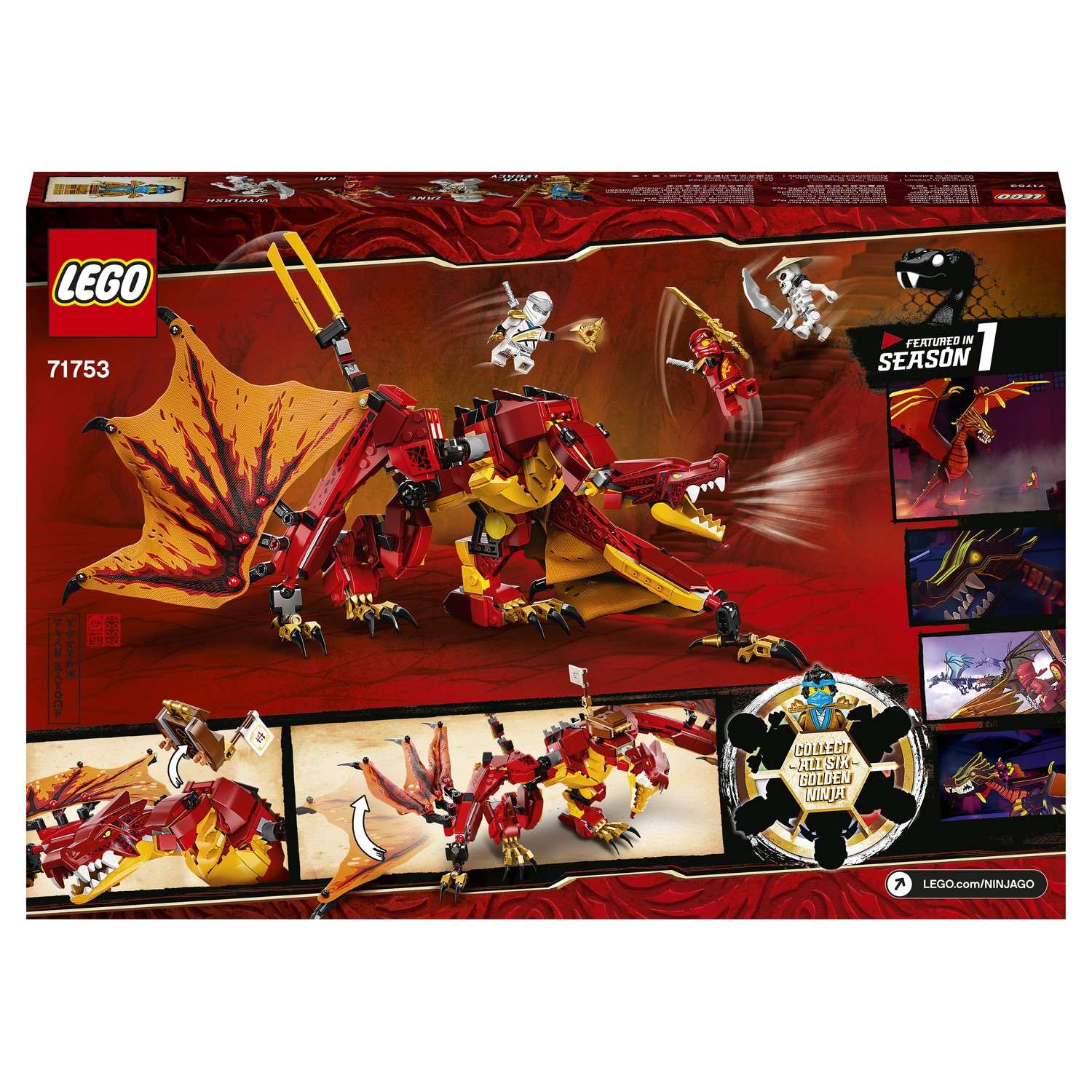Конструктор LEGO Ninjago Атака огненного дракона 71753 - фото 3