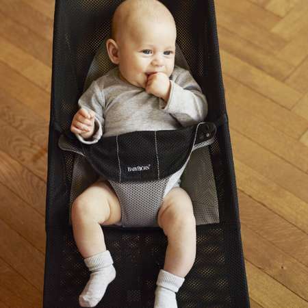 Кресло-шезлонг BabyBjorn Balance Soft Air черн/серый