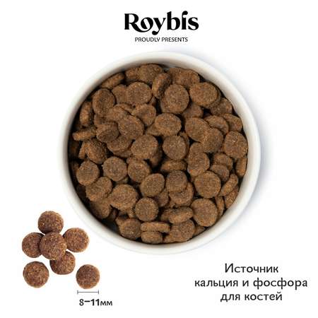 Корм для щенков Roybis 7кг с ягненком сухой полнорационный для средних и крупных пород