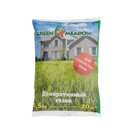 Семена для газона GREEN MEADOW Декоративный для глинистых почв 500 г
