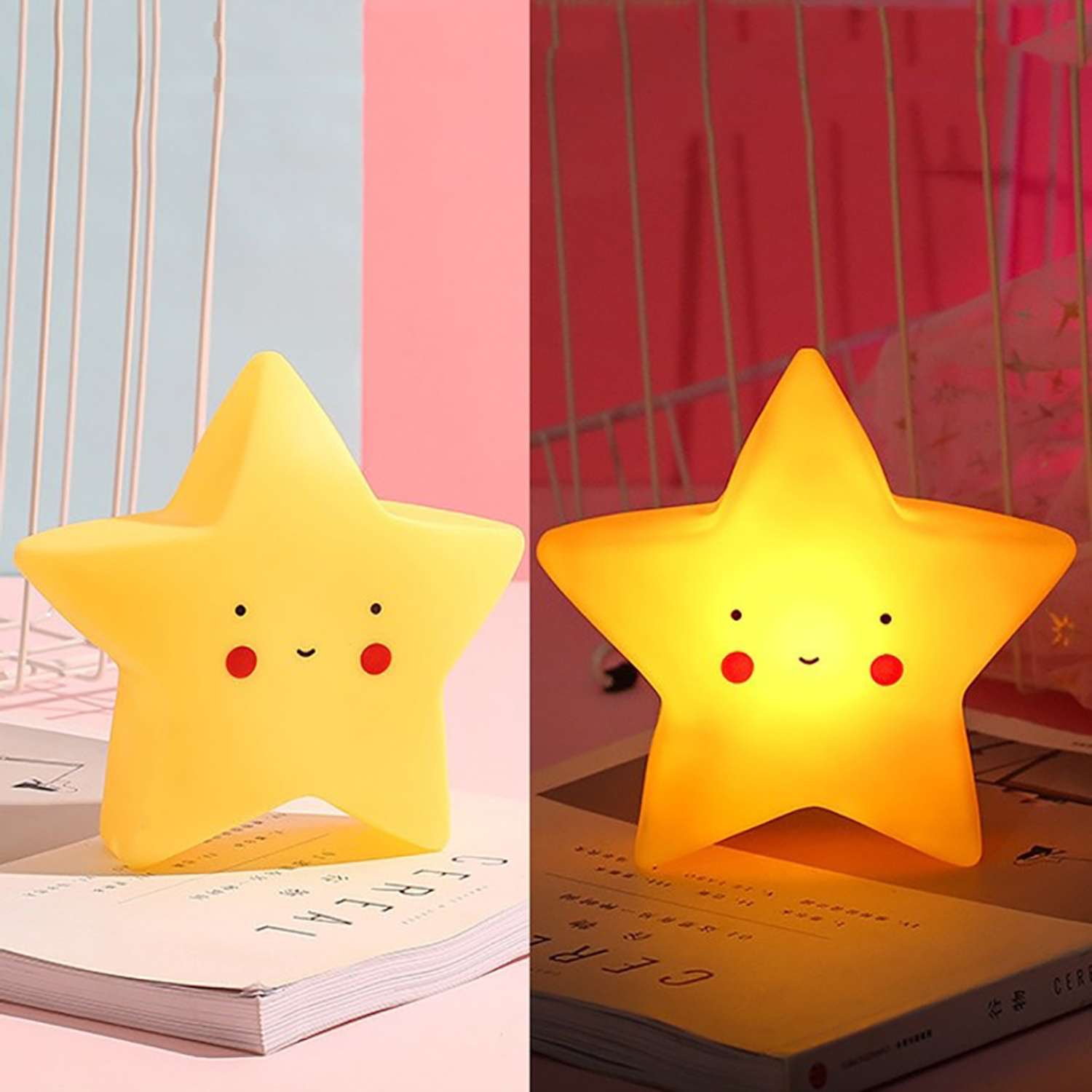 Лампа настольная светодиодная LATS ночник детский звезда желтая - фото 13