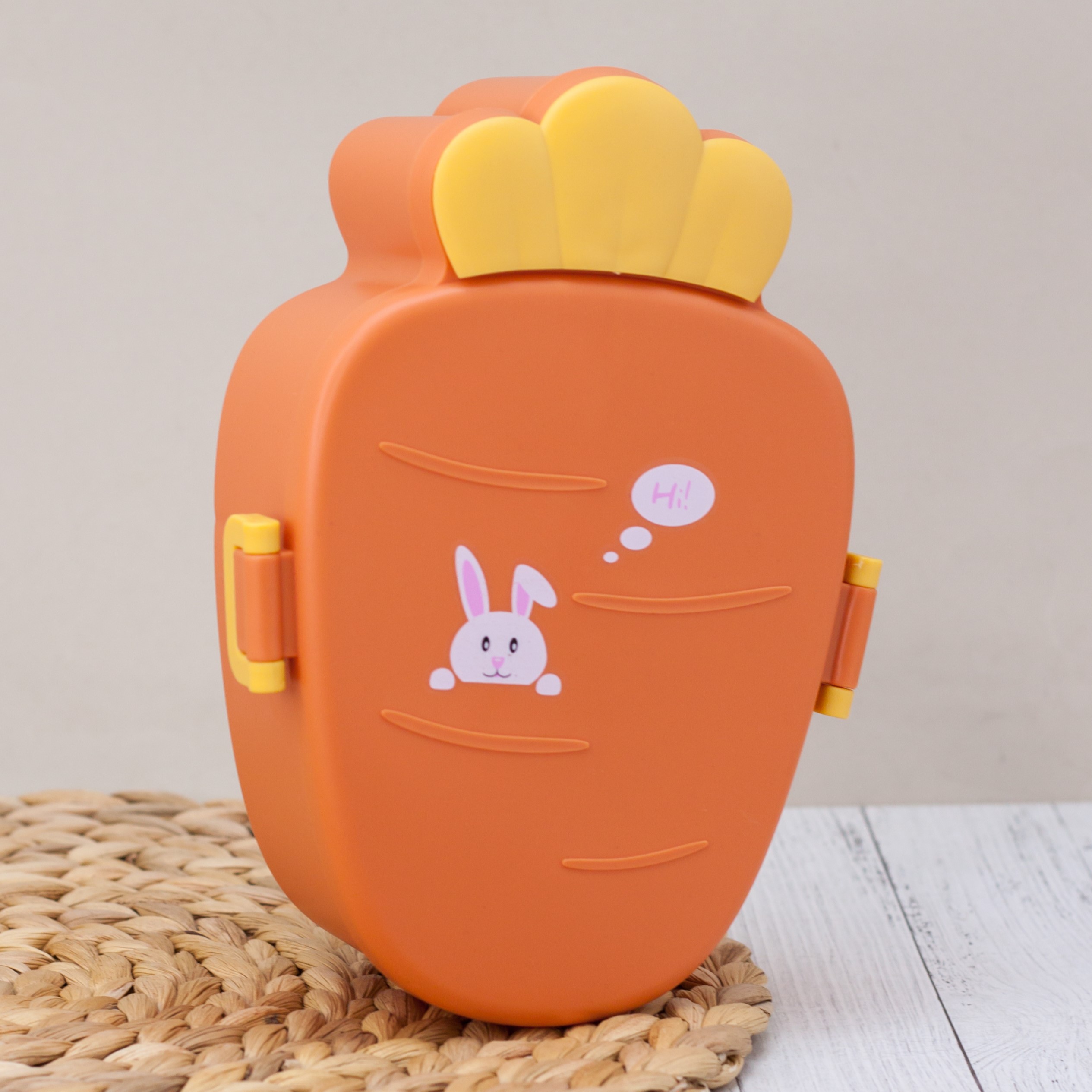 Ланч-бокс контейнер для еды iLikeGift Hi bunny carrot с приборами - фото 5