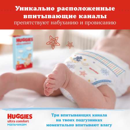 Подгузники Huggies Ultra Comfort для мальчиков 5 12-22кг 84шт