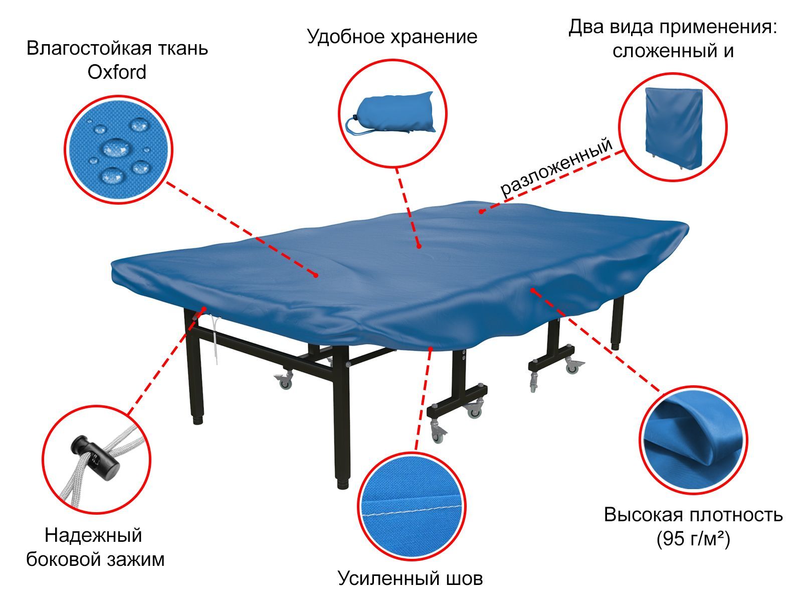 Чехол универсальный UNIX line Blue - фото 2