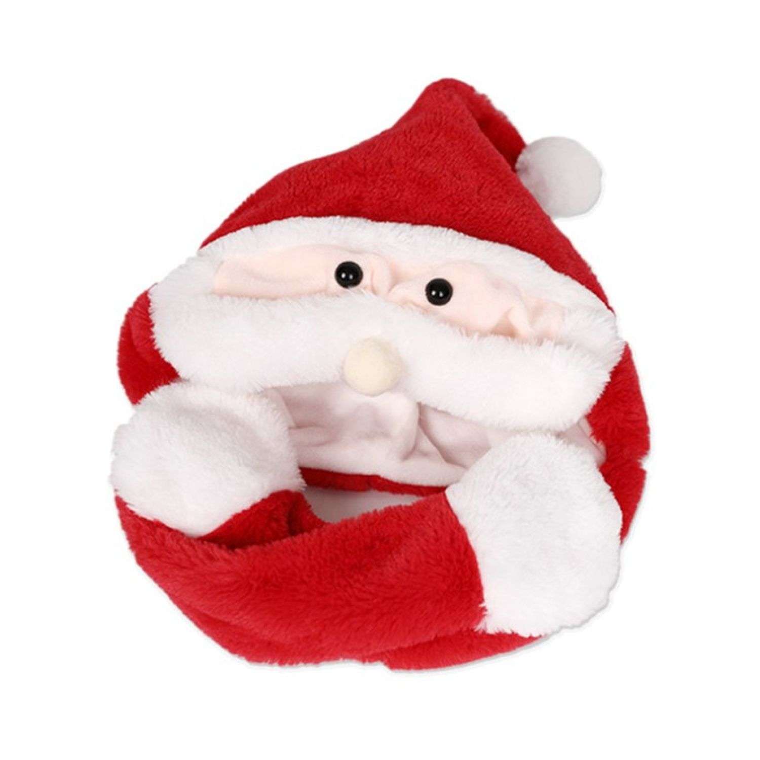 Шапка Uniglodis Светодиодная с двигающимися усами Санта Клаус - фото 2