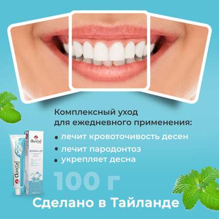 Зубная паста Twin Lotus Тайская оригинальная с травами свежесть и прохлада Herbal Toothpaste Fresh Cool 100 g