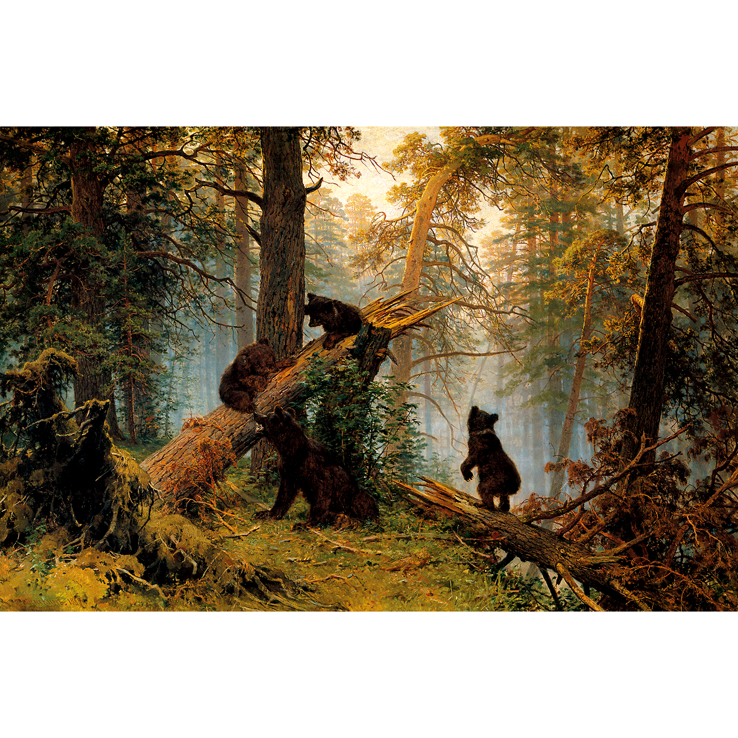 Пазл деревянный DAVICI Утро в сосновом лесу Шишкин - фото 3