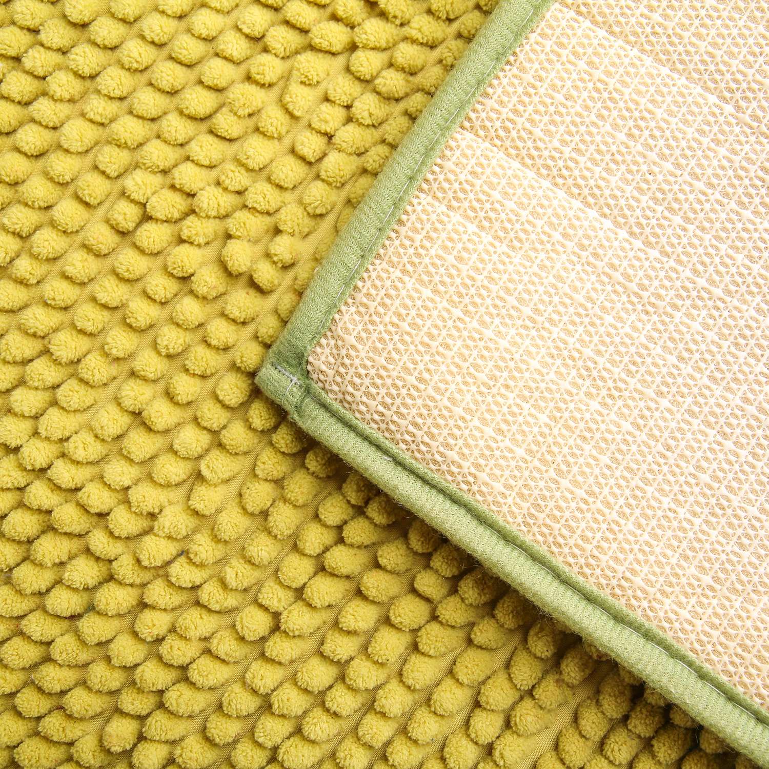 Набор ковриков Доляна для ванной и туалета «Букли» 2 шт: 40×50 50×80 см цвет зелёный - фото 8