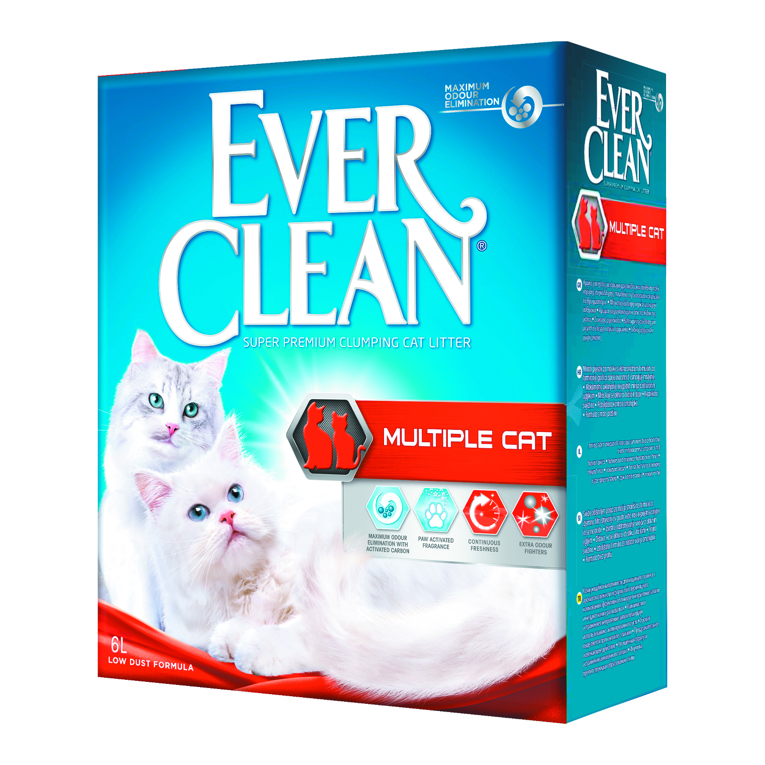 Наполнитель для кошек EVER CLEAN Multiple Cat комкующийся 6л - фото 1