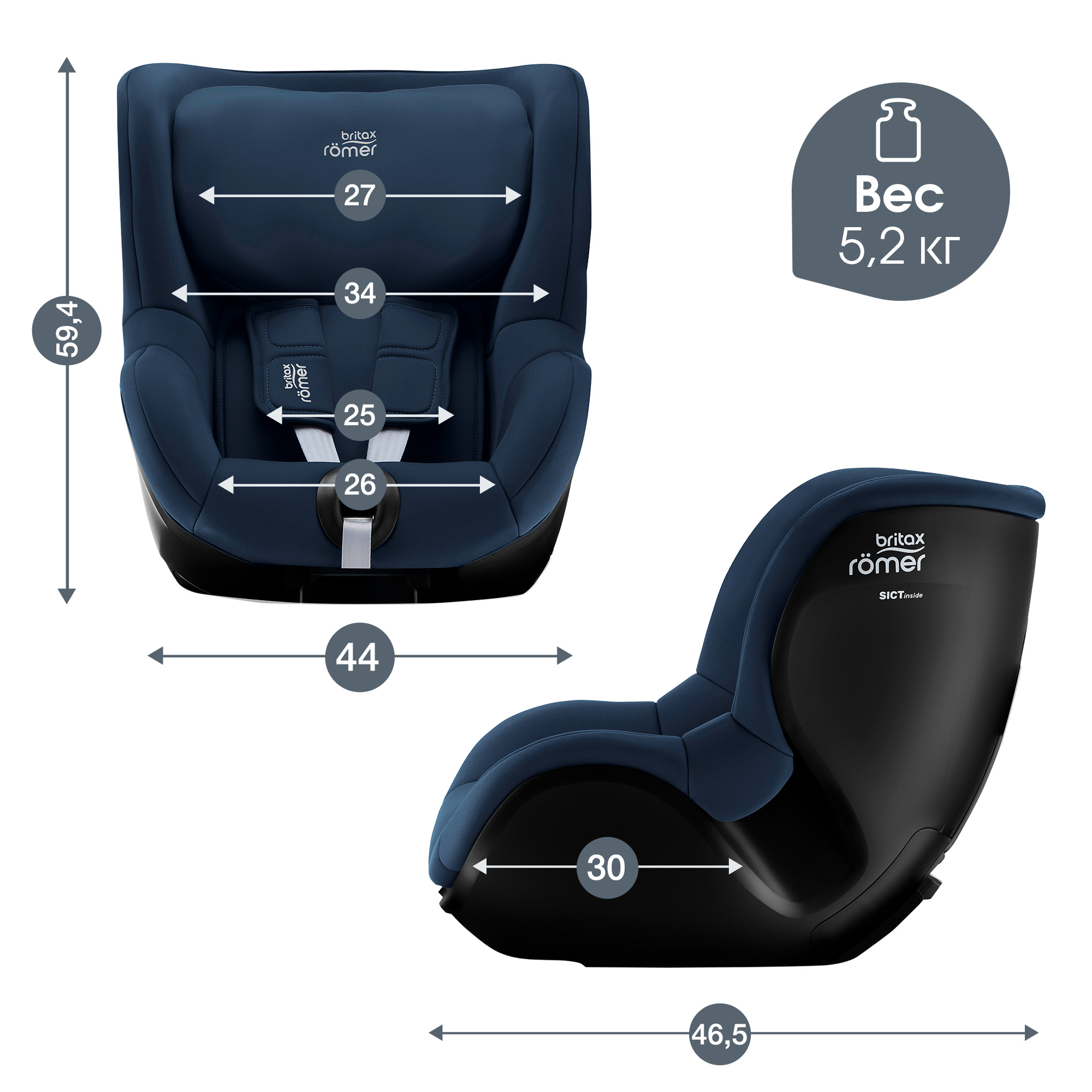 Автокресло Britax Roemer Dualfix 5Z Indigo Blue - фото 11