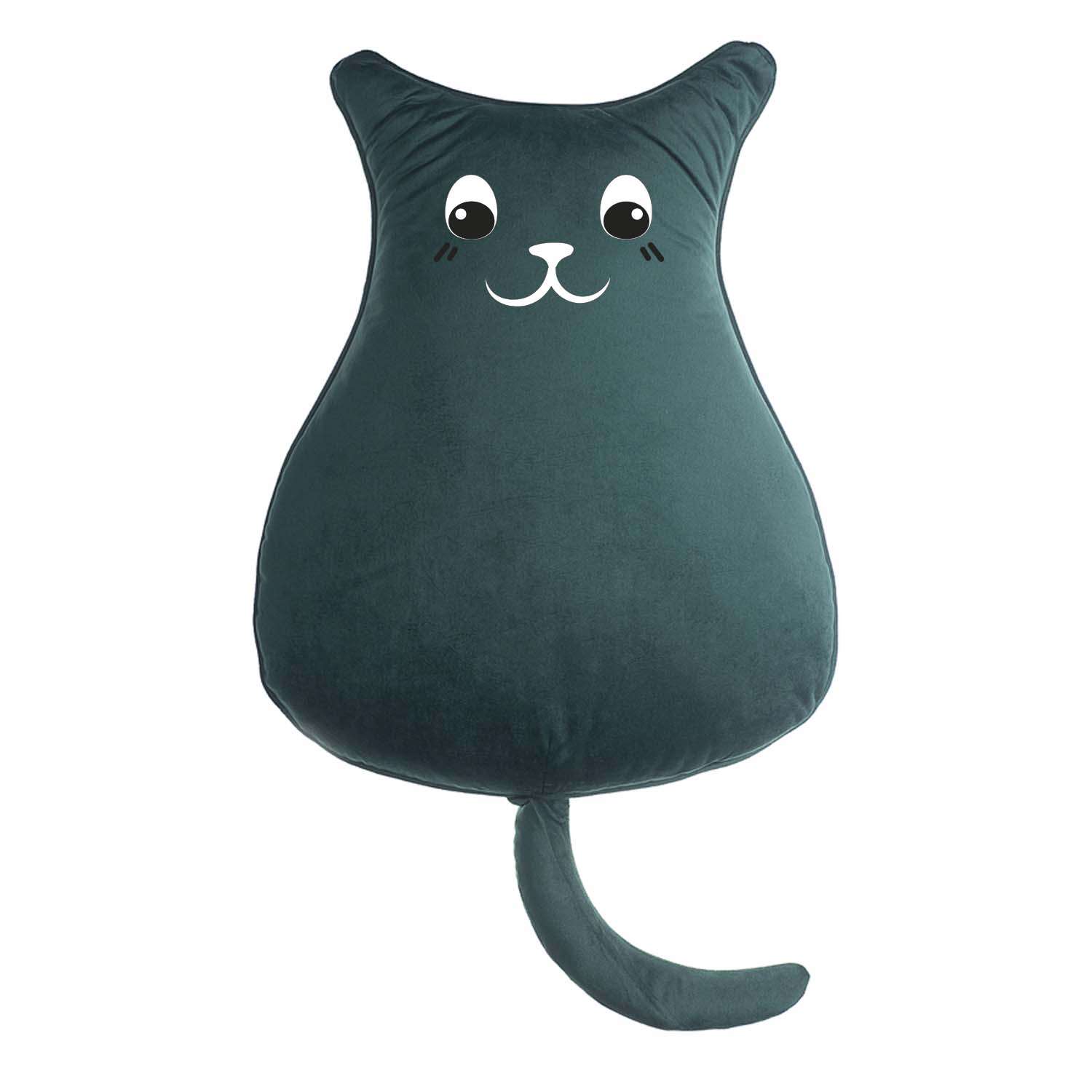 Подушка декоративная Solmax Зеленый котик с мордочкой HDQ90322 - фото 1