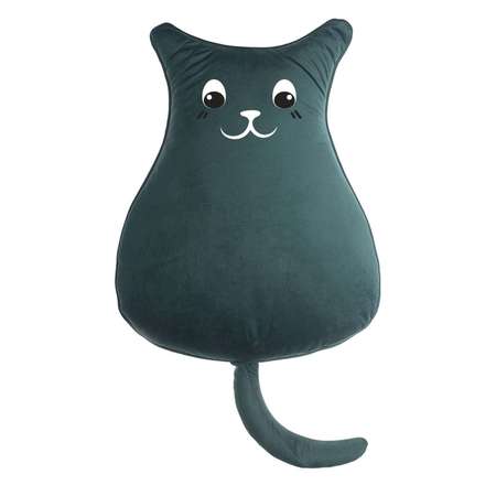 Подушка декоративная Solmax Зеленый котик с мордочкой HDQ90322