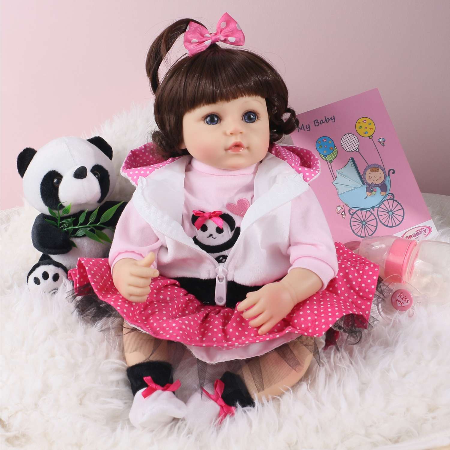 Кукла Реборн QA BABY Алина девочка большая пупс набор игрушки для девочки 42 см 45003 - фото 1