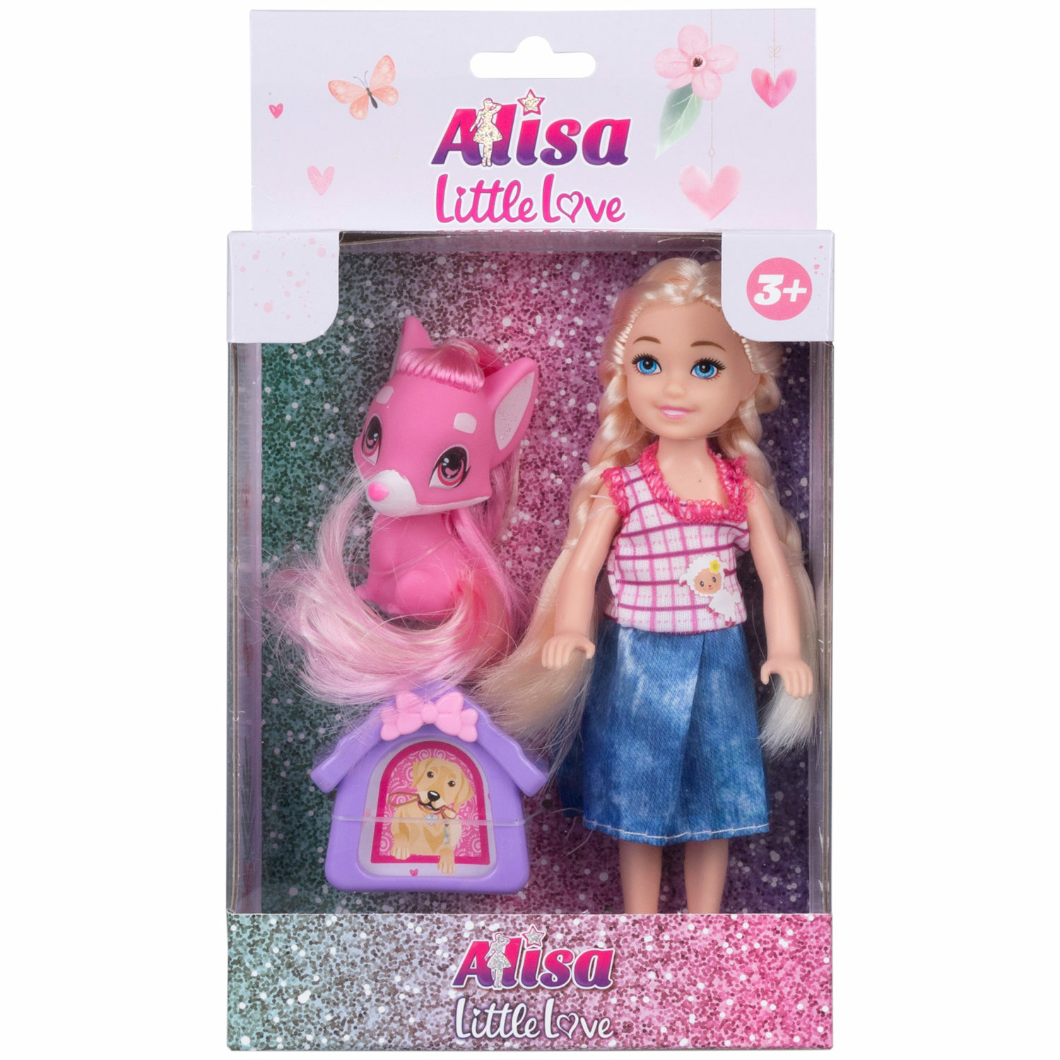 Кукла детская 1TOY Alisa Little Love блондинка с аксессуарами маленькая мини 14 см Т24382 - фото 1