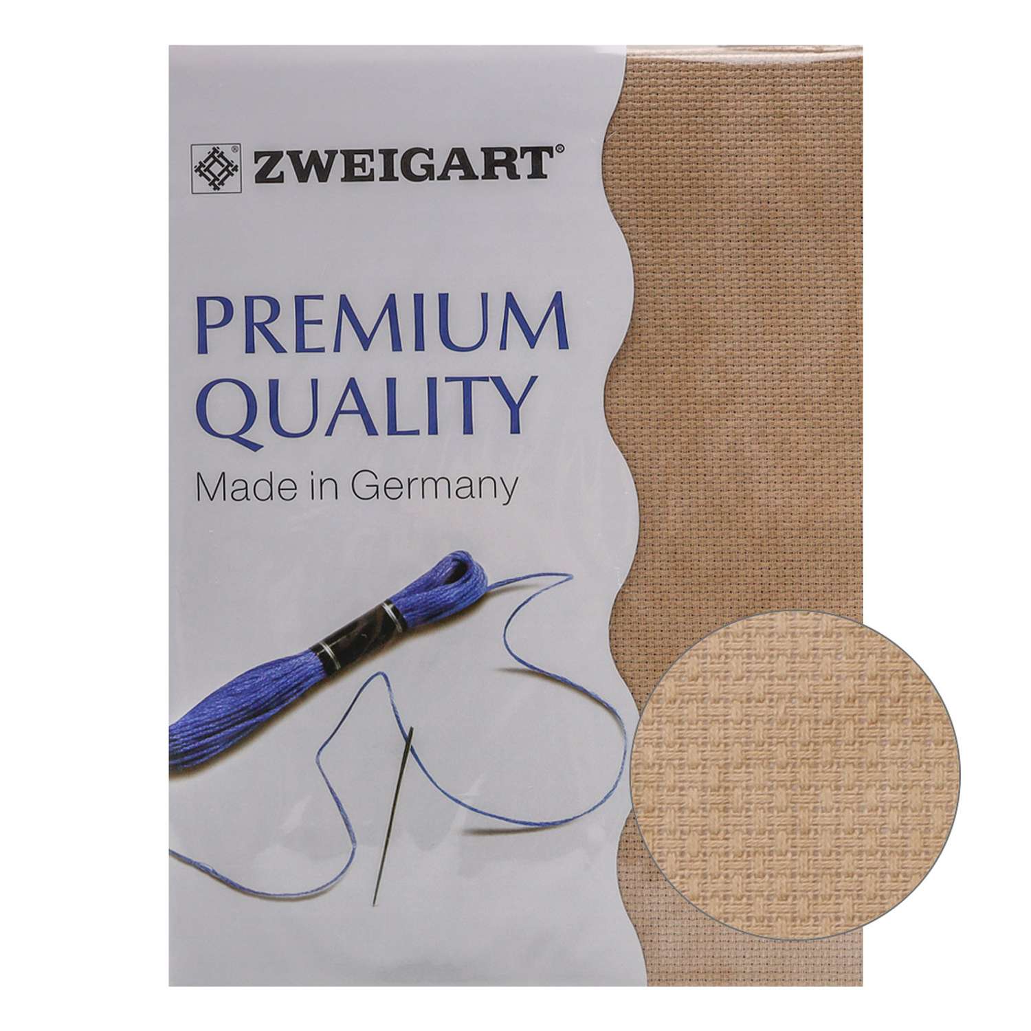 Канва Zweigart для вышивания шитья и рукоделия 14ct 50х55 см бежевая - фото 5