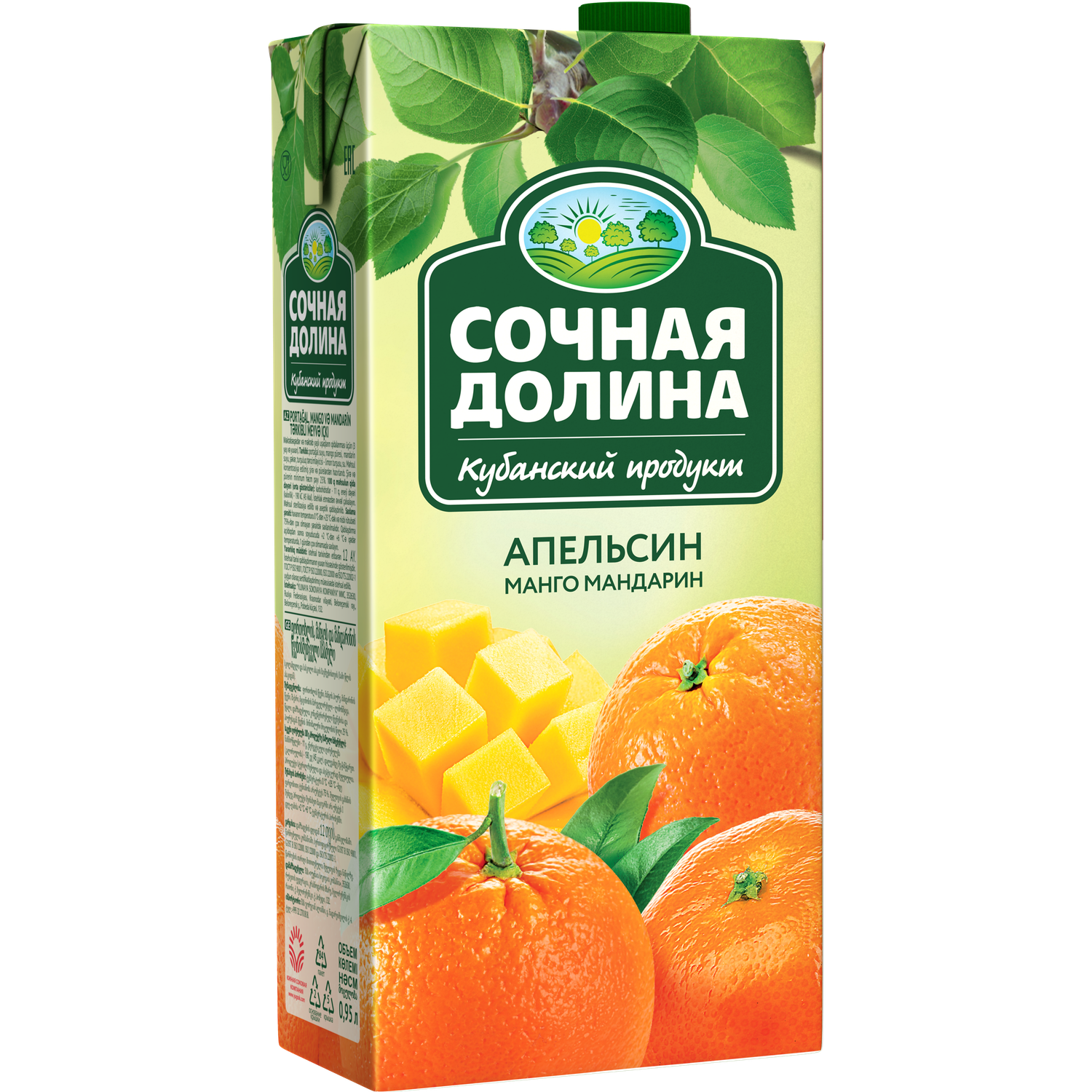 Сокосодержащий напиток Сочная Долина Апельсин Манго Мандарин 0.95 л х 6 шт - фото 3
