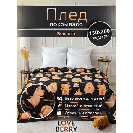 Плед LOVEBERRY 1.5 спальный капибара