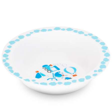 Набор посуды BABOO Набор детской посуды Тарелочка глубокая + плоская + ложка + вилка серия Transport