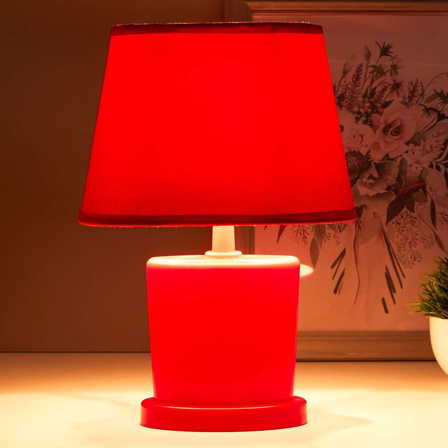 Лампа настольная RISALUX Е14 15Вт красный - фото 4