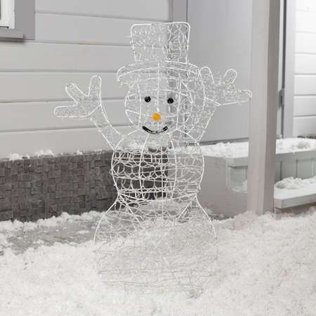 Светодиодная фигура Sima-Land «Снеговик» 65×90×20 см металл 31 В свечение белое